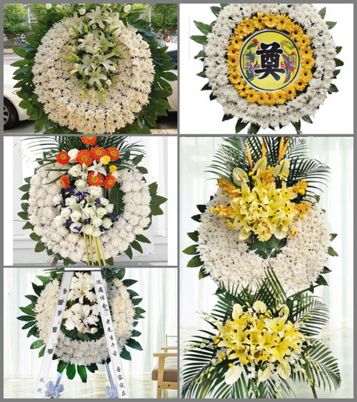 山东青岛即墨市温泉街道前海东村花圈速递